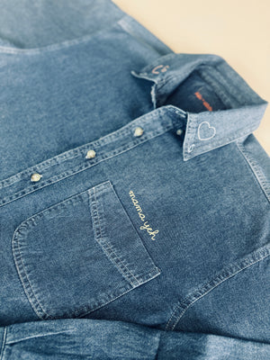 Adult Oversized Button Down - Custom Embroidered