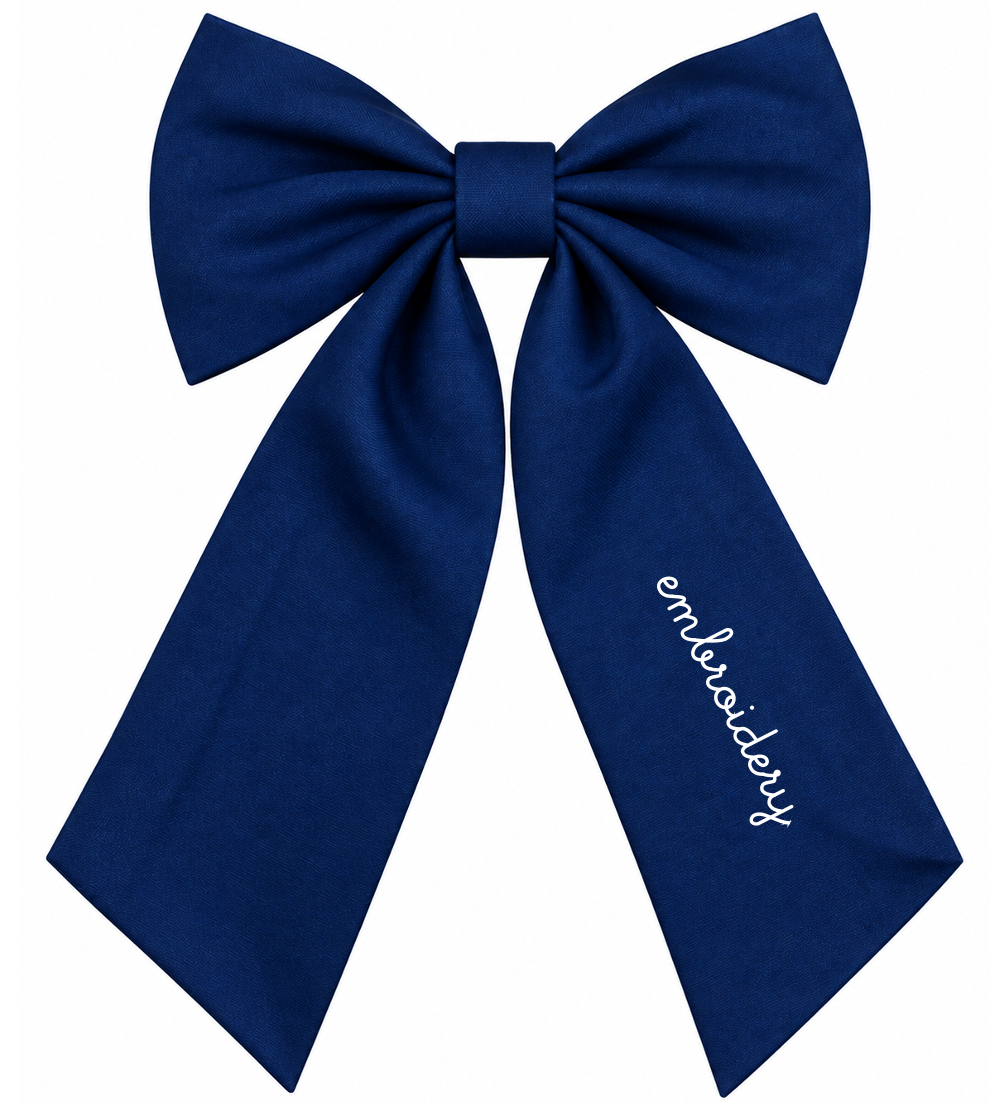 Personalized Hair Bow – Custom Embroidery