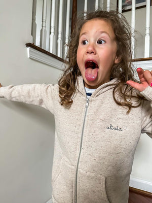 Little Kids Zip Fleece Hoodie - Custom Embroidered