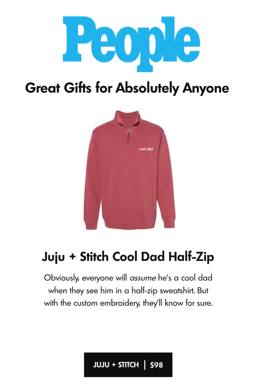 "cool dad" Vintagewash Half-Zip Sweatshirt