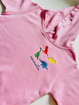 Little Kid Pullover Hoodie, Dino Cluster - Personalized