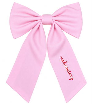 Personalized Hair Bow – Custom Embroidery