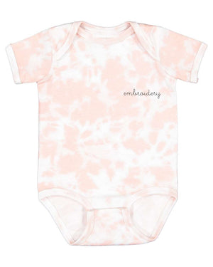 Baby Tie-Dye Shortsleeve Onesie - Custom Embroidered