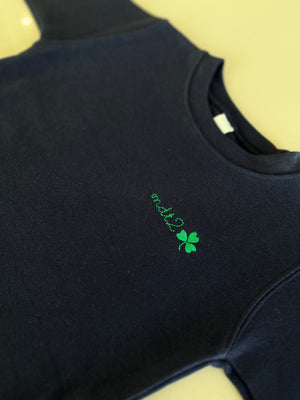 Shamrock crewneck sweatshirt for kids – personalized embroidery