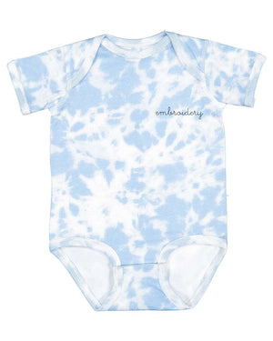 Baby Tie-Dye Shortsleeve Onesie - Custom Embroidered