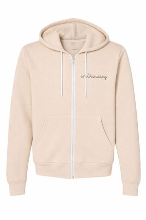 Adult Zip Fleece Hoodie (Unisex) - Custom Embroidered