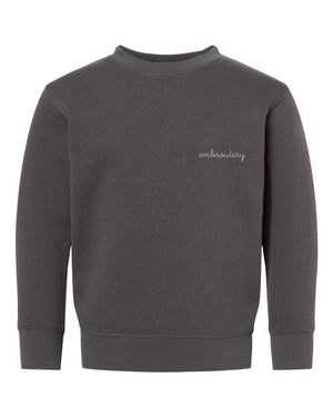 Little Kid Classic Crewneck Sweatshirt - Custom Embroidered
