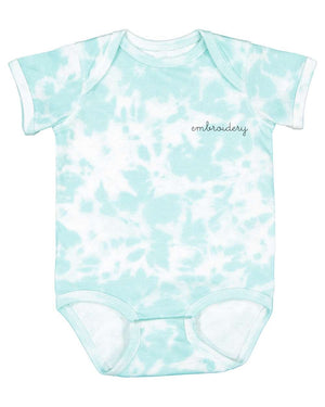 Baby Tie-Dye Shortsleeve Onesie - Custom Embroidered