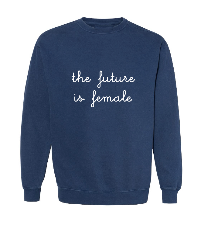 The future is female crewneck sweatshirt - navy blue