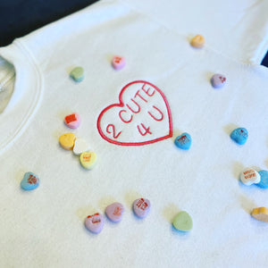 Girls cute valentine's day sweatshirt 