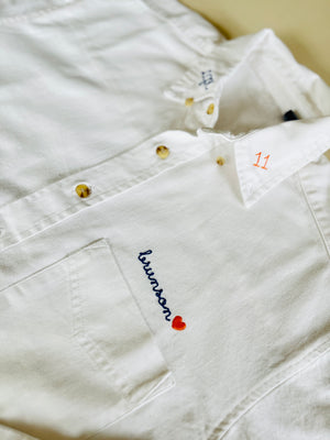 brunson knicks wife ali embroidered button down 2026 Eastern Conference Champions 