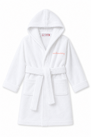 Kids Turkish Cotton Hooded Bath Robe – Custom Embroidered