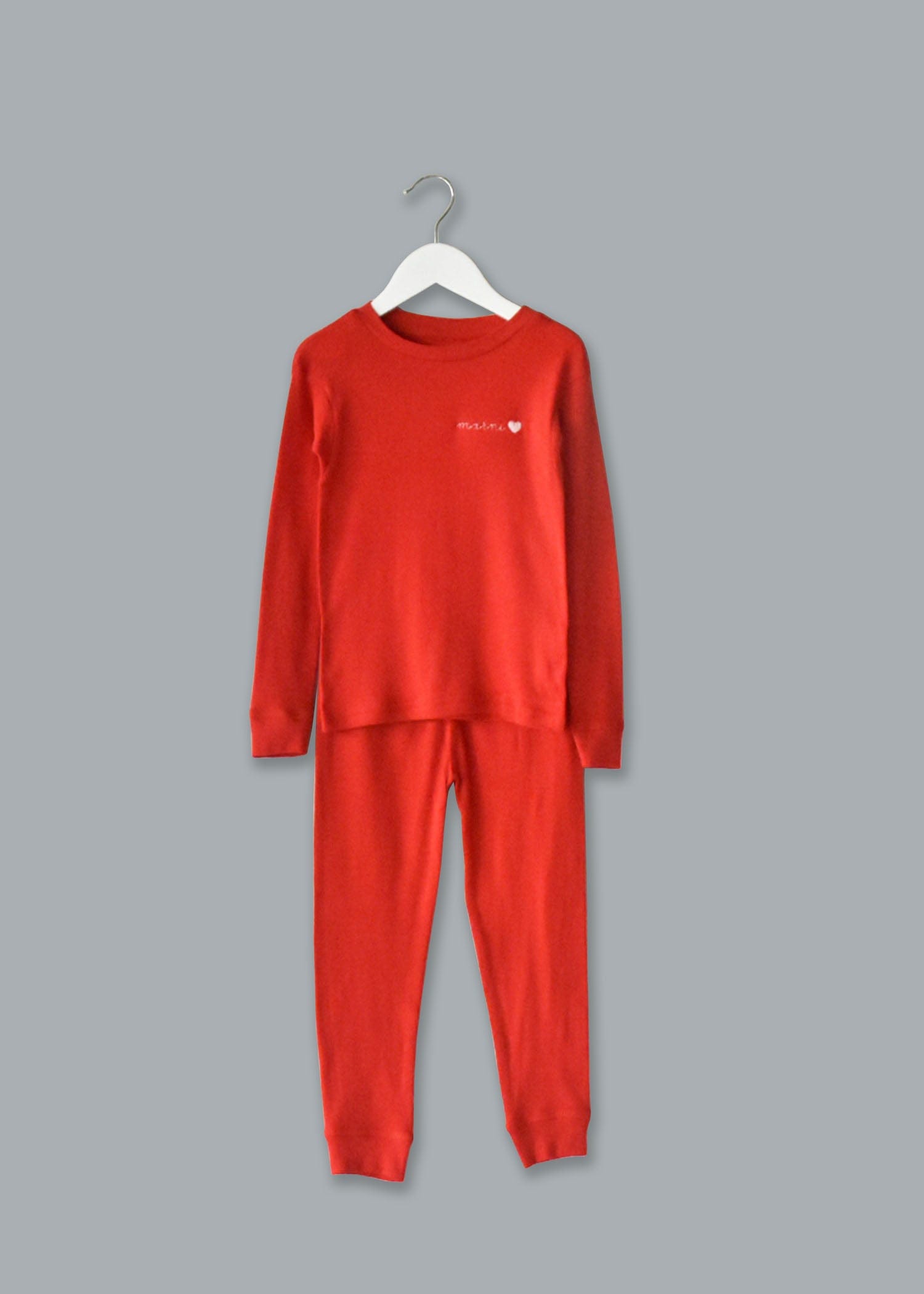 Personalized Pajamas for Women Red Pajama Set Monogrammed 