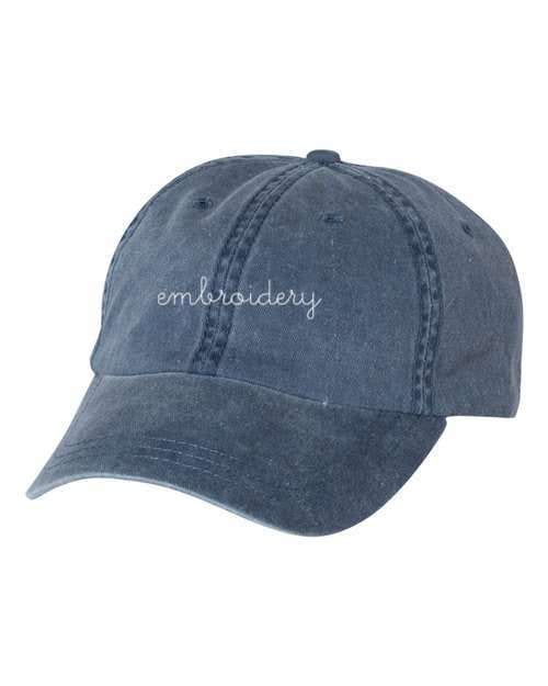 Adjustable embroidered baseball hat with name