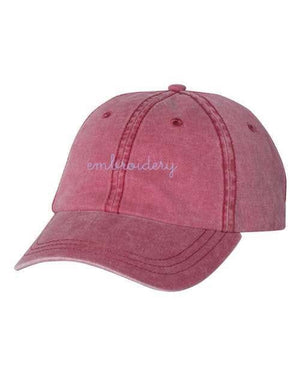 juju + stitch Personalized Custom Embroidered Accessories Adult O/S / Vintage Red Baseball Cap