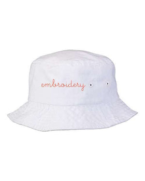 juju + stitch Personalized Custom Embroidered Accessories Adult O/S / White Bucket Hat