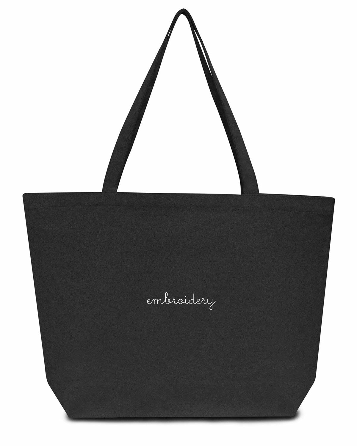 Canvas Tote Bag juju + stitch  custom personalized script embroidered canvas tote bag