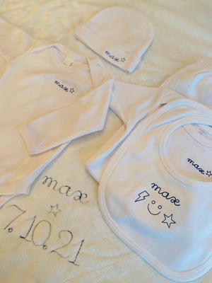 juju + stitch Personalized Custom Embroidered Baby Bundle