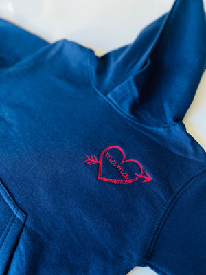 juju + stitch Personalized Custom Embroidered Baby & Toddler 6/12 MONTHS / Navy "mama" Baby Pullover Hoodie Sweatshirt