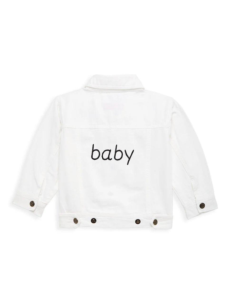 Baby white denim jacket – pre-embroidered