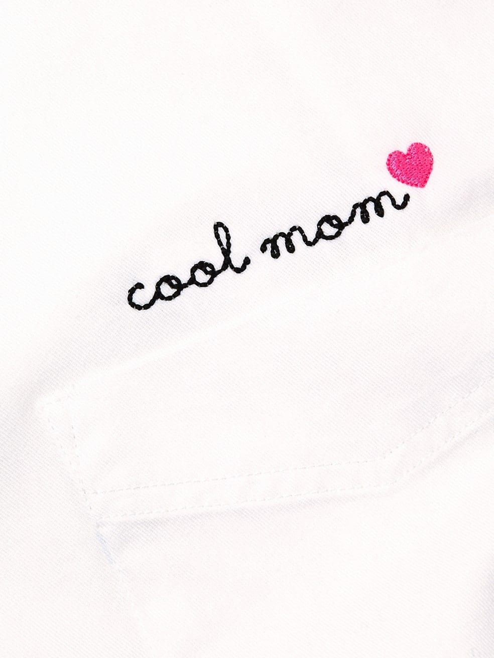 Cool mom oversized button down – pre-embroidered