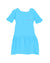 juju + stitch Personalized Custom Embroidered Dress 2T / Aqua Little Kids Cotton Dress