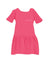 juju + stitch Personalized Custom Embroidered Dress 2T / Hot Pink Little Kids Cotton Dress