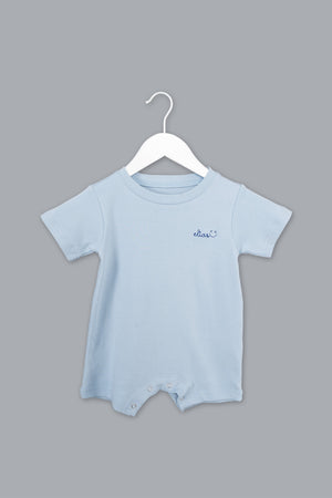 juju + stitch Personalized Custom Embroidered Dress 6M / Baby Blue Baby Cotton Romper Baby Gift