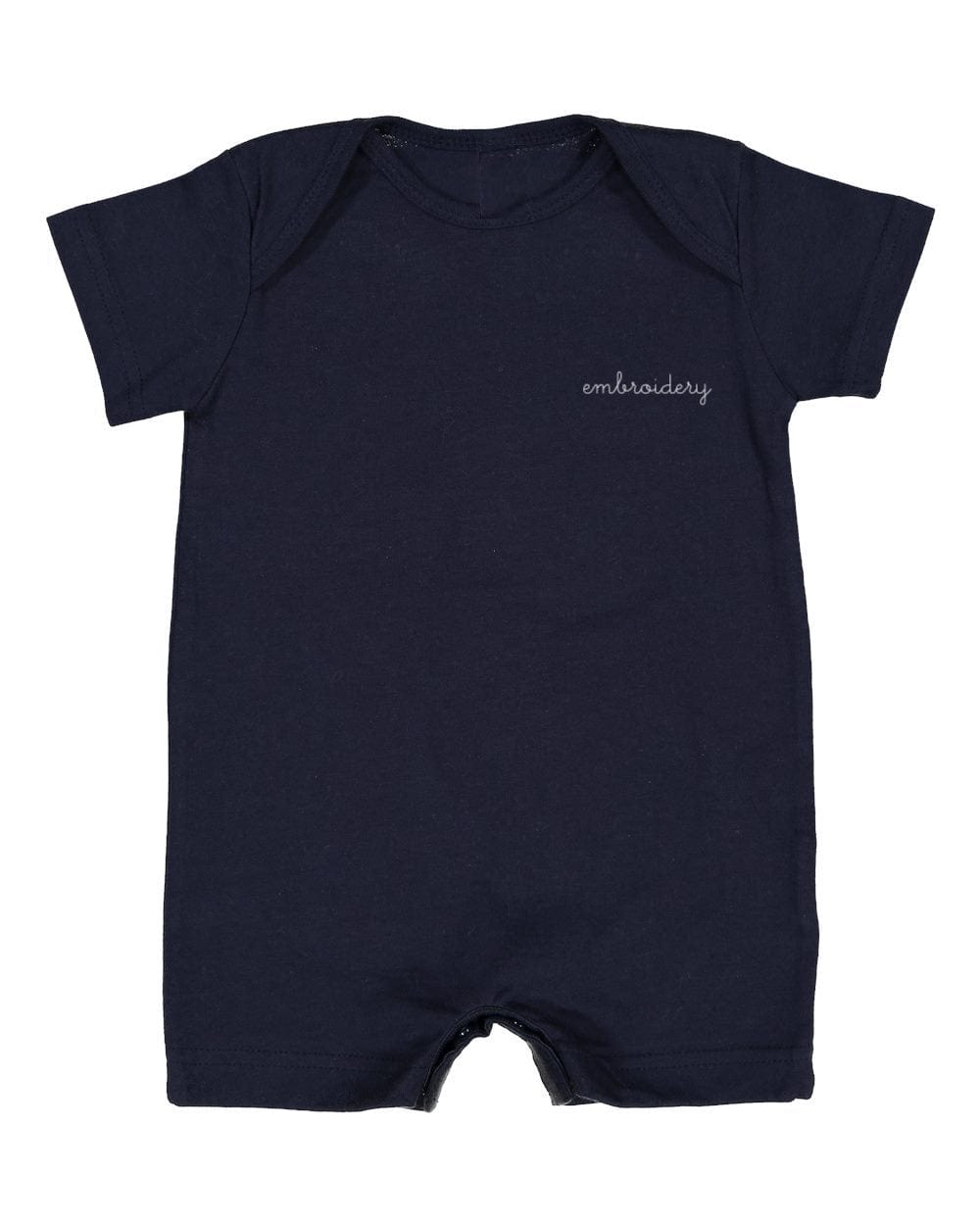 juju + stitch Personalized Custom Embroidered Dress 6M / Navy Baby Cotton Romper Baby Gift