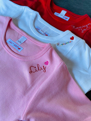 juju + stitch Personalized Custom Embroidered Dress Baby Cotton Dress