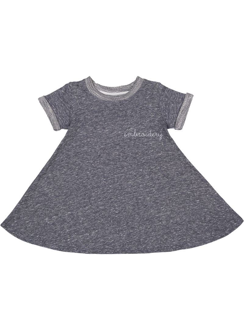Big Kids French Terry Dress Personalized & Custom Embroidered | juju + stitch S (6-8) / Tri-Navy Big Kids French Terry Dress Personalized & Custom Embroidered | juju + stitch S (6-8) / Tri-Navy
