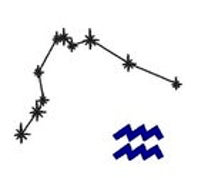 juju + stitch Personalized Custom Embroidered Icons Aquarius / Left Chest Zodiac / Horoscope Constellations