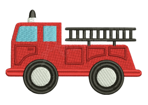 juju + stitch Personalized Custom Embroidered Icons Fire Truck