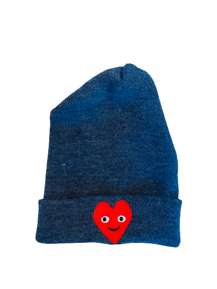 juju + stitch Personalized Custom Embroidered Icons Heather Charcoal / No Icon (Text Only) Beanie Hat