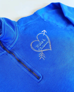 Personalized Nurse Monogram Full Zip Jacket With Heart 