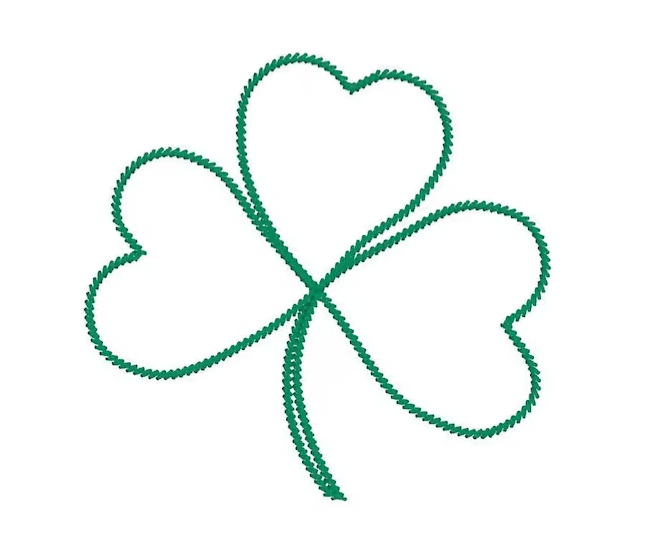 juju + stitch Personalized Custom Embroidered Icons Solid Shamrock Shamrock