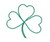 juju + stitch Personalized Custom Embroidered Icons Outlined Shamrock Shamrock