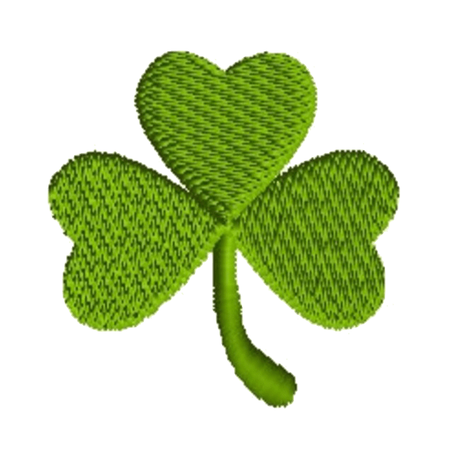 juju + stitch Personalized Custom Embroidered Icons Solid Shamrock Shamrock