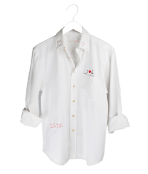 juju + stitch Personalized Custom Embroidered Adult Oversized Button Down Bride