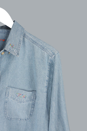 juju + stitch Personalized Custom Embroidered Adult Oversized Button Down