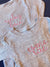 juju + stitch Personalized Custom Embroidered Sibling Set Gray Pajamas Hot Pink Stitching