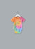 Baby Tie-Dye Shortsleeve Onesie juju + stitch 6M / Pastel Rainbow custom embroidered script tie dye onesie