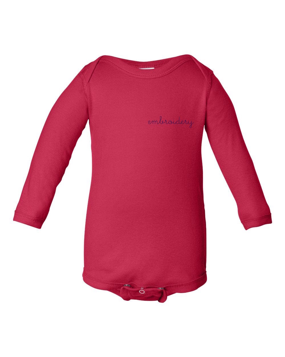 juju + stitch Personalized Custom Embroidered Onesie NB / Navy Baby Longsleeve Onesie