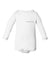 Baby Longsleeve Onesie juju + stitch NB / White custom personalized script embroidered baby onesie bodysuit