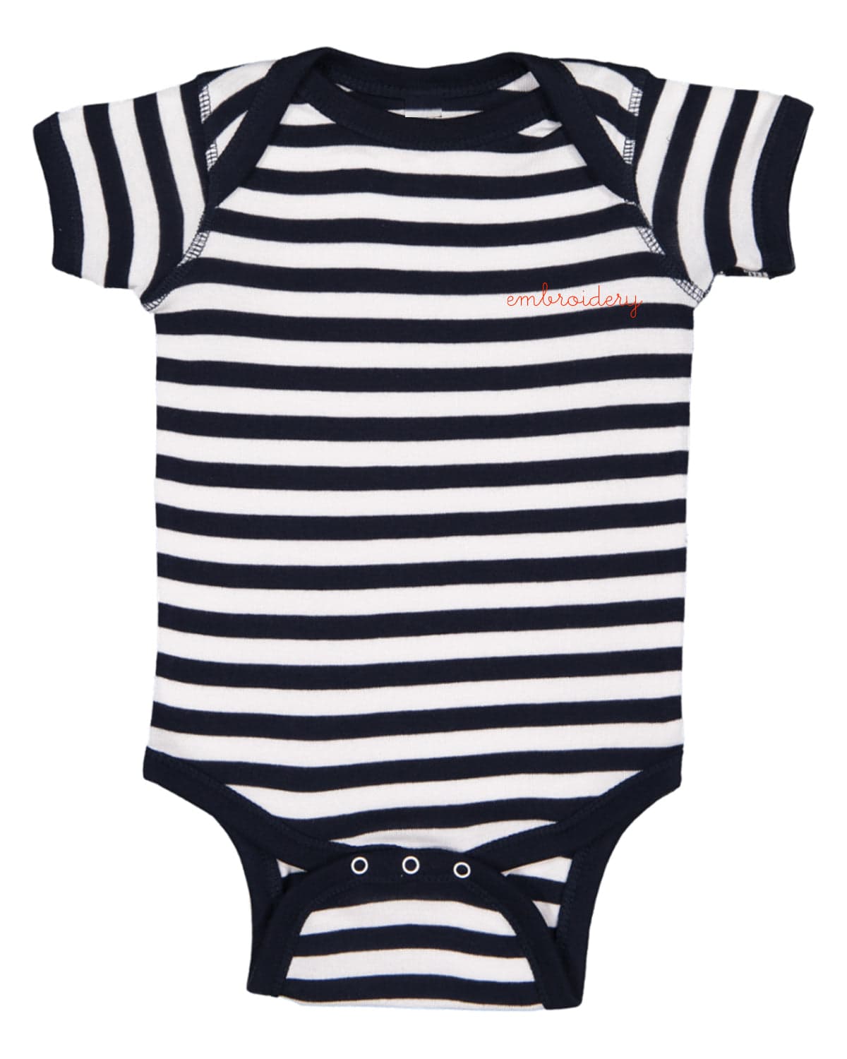 Baby Shortsleeve Onesie juju + stitch Newborn / Navy Stripe custom personalized script embroidered baby onesie bodysuit