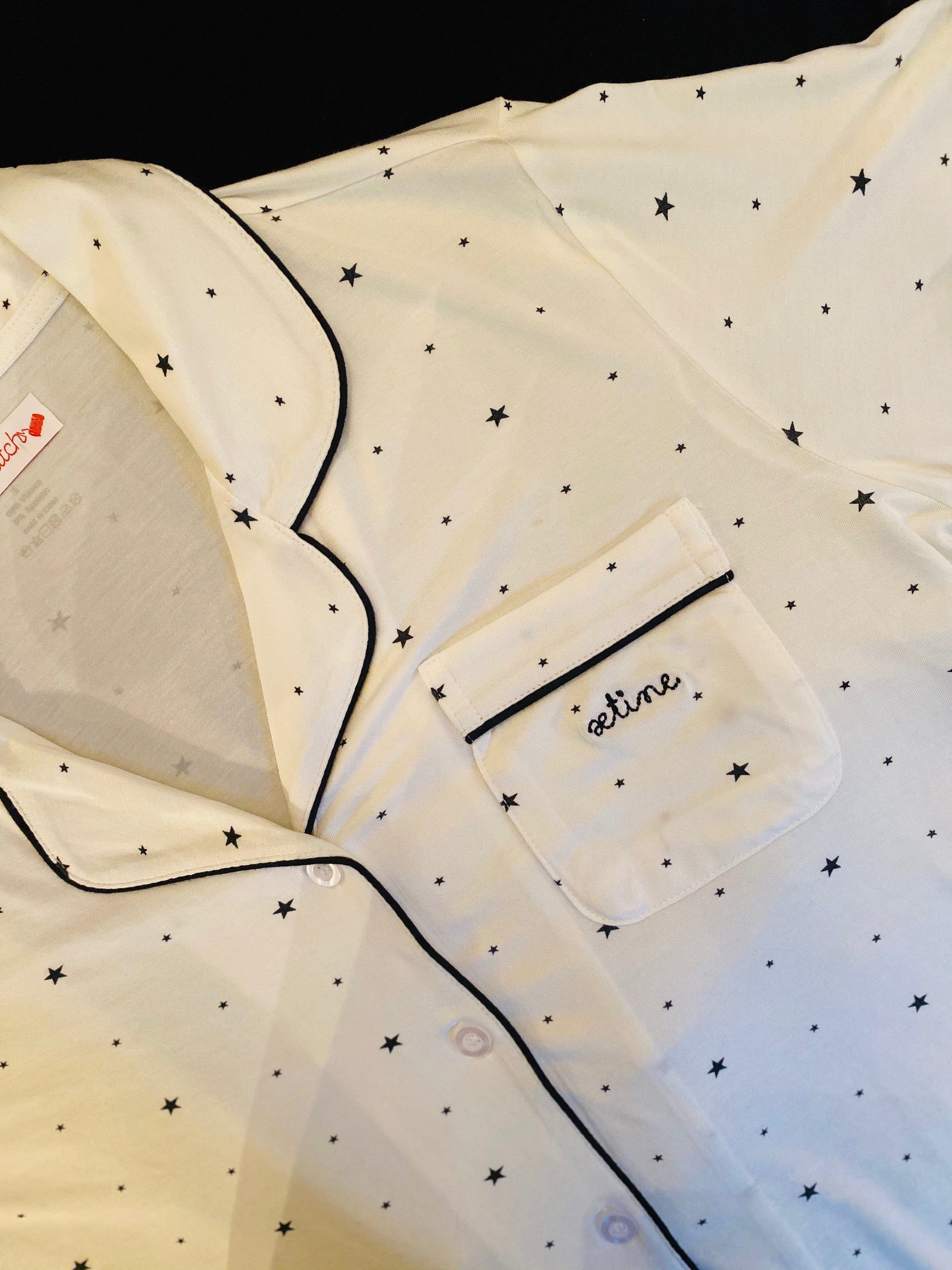 Adult long sleeve pajama set – personalized & custom embroidered