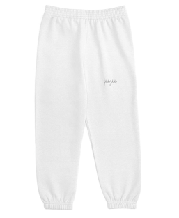 juju + stitch Personalized Custom Embroidered Sweatpants 6/12 Months / White Baby + Little Kid Sweatpants