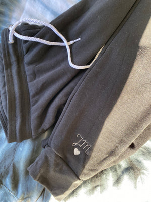 New! Adult Jogger Sweatpants (Unisex) juju + stitch  custom personalized script embroidered jogger sweatpants