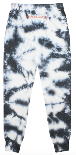 juju + stitch Personalized Custom Embroidered Sweatpants ADULT XS / Black Marble Adult Tie-Dye Jogger Sweatpants (Unisex)