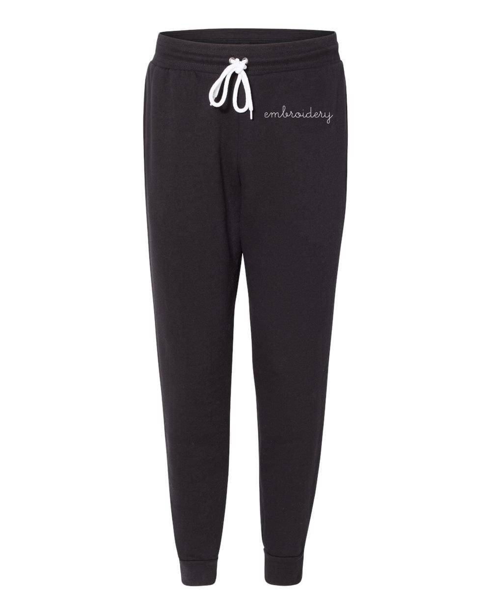 New! Adult Jogger Sweatpants (Unisex) juju + stitch Black / XS custom personalized script embroidered jogger sweatpants